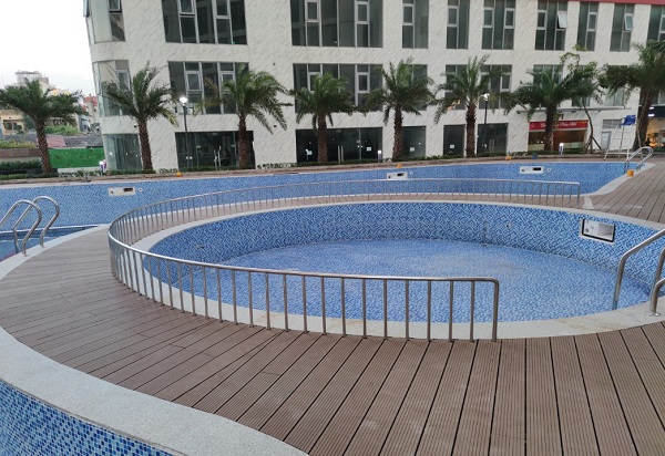 Sàn gỗ ngoài trời Tecwood Ms140k25 lắp bể bơi