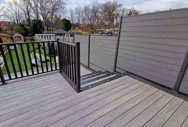 Gỗ nhựa lát sàn ngoài trờiTecwood MS140S25A Darkgray làm sàn nhà, vách ngăn trang trí