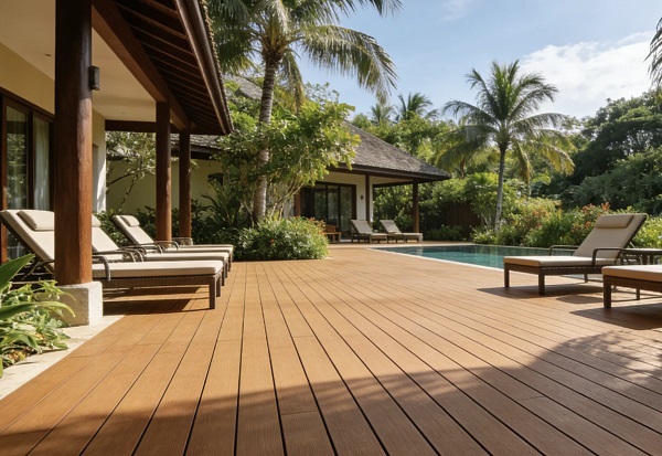 Sàn gỗ ngoài trời lát khu nghỉ dưỡng