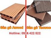  So sánh sàn gỗ ngoài trời Tecwood và Awood