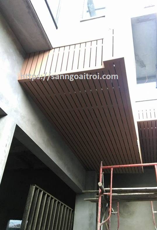 thi công ốp trần gỗ Tecwood