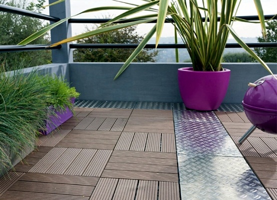 vỉ gỗ lát sàn ban công Tecwood